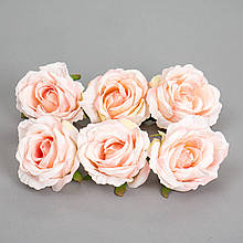 Головки штучних троянд 7х8 см (різні кольори) штучні квіти