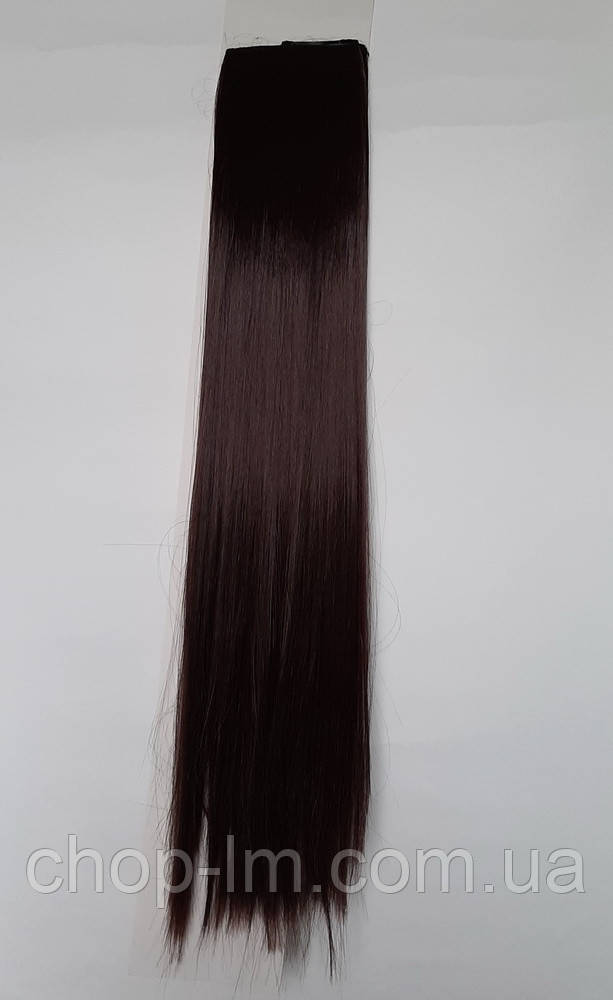 Накладні пасма для волосся (темно-коричневі) 60 см