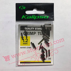Обжимные стальные трубочки для поводков Kalipso Crimp Tube 6010 BN D-1.2 мм/30 шт.