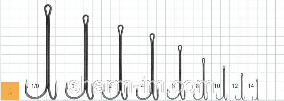 Офсетний гачок Gurza Worm 310 LE #1 ( D-0,79 мм / W-0,220 г ) 5 шт./уп. з Широким вушком, фото 2