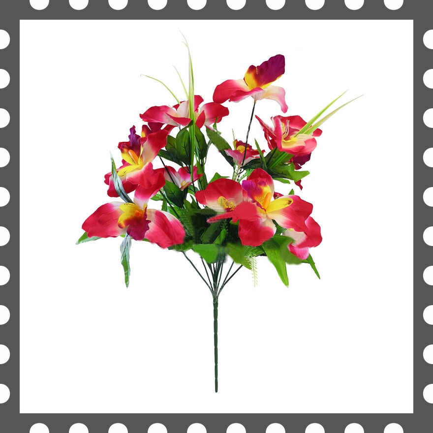 Штучні квіти Букет Орхідеї, 13 голів, 640 мм кольори мікс, фото 1