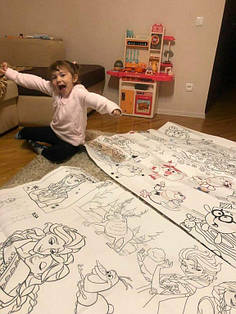 Раскраска Холодное сердце, 120 х150 см 1