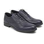 Сині оксфорди броги туфлі шкіряні чоловіче взуття великих розмірів Rosso Avangard Felicete Floto Blu BS, фото 10