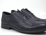 Сині оксфорди броги туфлі шкіряні чоловіче взуття великих розмірів Rosso Avangard Felicete Floto Blu BS, фото 7