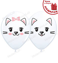 Повітряні кульки "Кошенята" 5 шт., d - 30 см