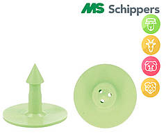 Вушна бірка Кругла в комплекті Ø 28мм "МS TAG" БезНомерна зеленого кольору
