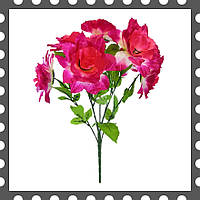Искусственные цветы Букет Розы волнистой, 7 цветков, 660 мм цвета микс