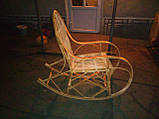 Крісло-гойдалка Класик повністю з лози, фото 5