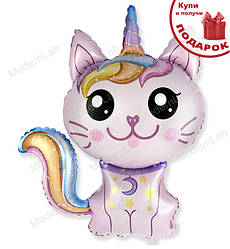 Повітряні кульки "Кішечка-єдиноріг" 88*73 см., Іспанія