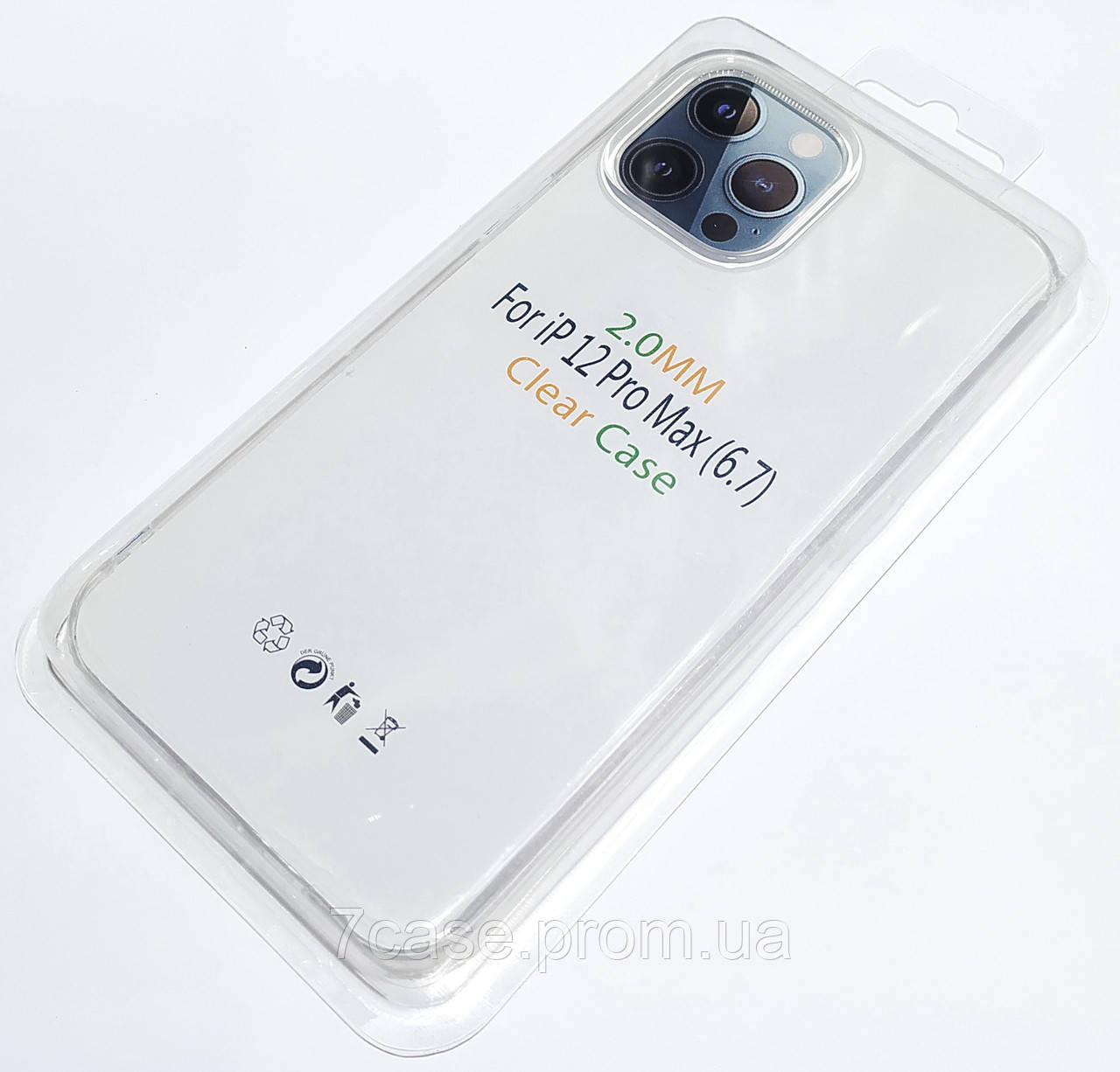 Чохол 2 мм для iPhone 12 Pro Max силіконовий прозорий Case Silicone Clear 2.0mm