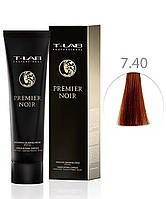 Крем-фарба для волосся T-LAB Professional Premier Noir Colouring Cream 7.40 Блондин інтенсивно-мідний