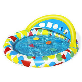 Дитячий надувний басейн Bestway 52378 (120-х117х46 см) з іграшками 5шт (EVA)