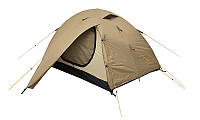 Компактная двухместная двухслойная палатка трёхсезонная для туризма Terra Incognita Alfa 2 песочный