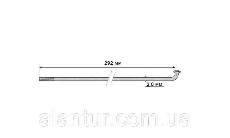 Велосипедні спиці Mach1 Inox Plus 292 мм, нержавіюча сталь, посилені 14G, фото 1