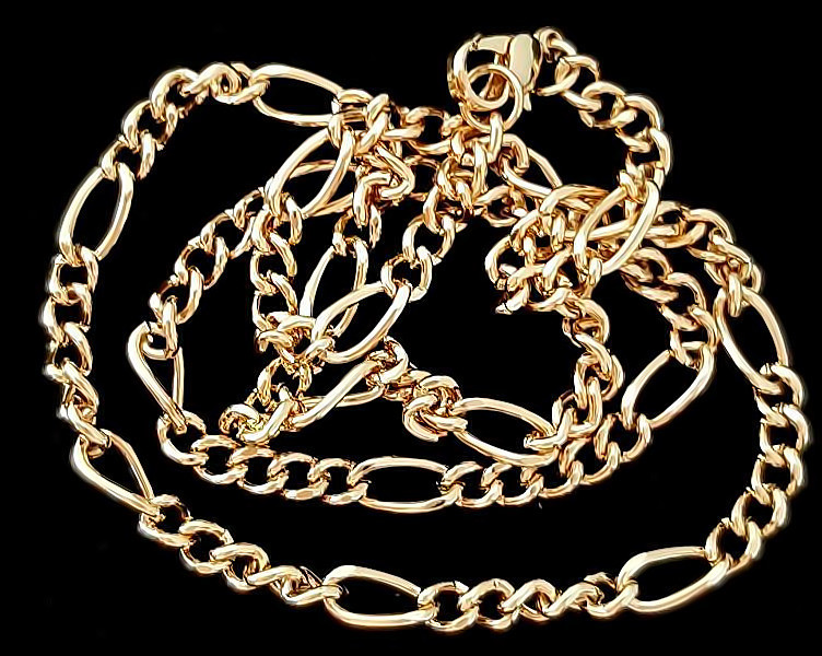 Ланцюжок Аthena. Сталь. Позолота 18К. Довжина: 46 см. Товщина: 4,5 мм. Плетіння: карт'є