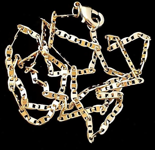 Ланцюжок Аthena. Сталь. Позолота 18К. Довжина: 41,5 см. Товщина: 2 мм.