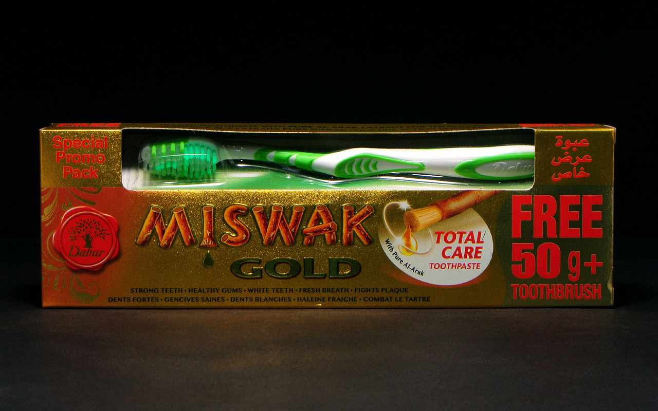 Відбілююча зубна паста Дабур Місвак голд Dabur MISWAK GOLD 170 г +щітка