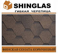 Черепица SHINGLAS Финская Соната Коричневый