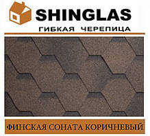 Черепиця SHINGLAS Фінська Соната Коричневий