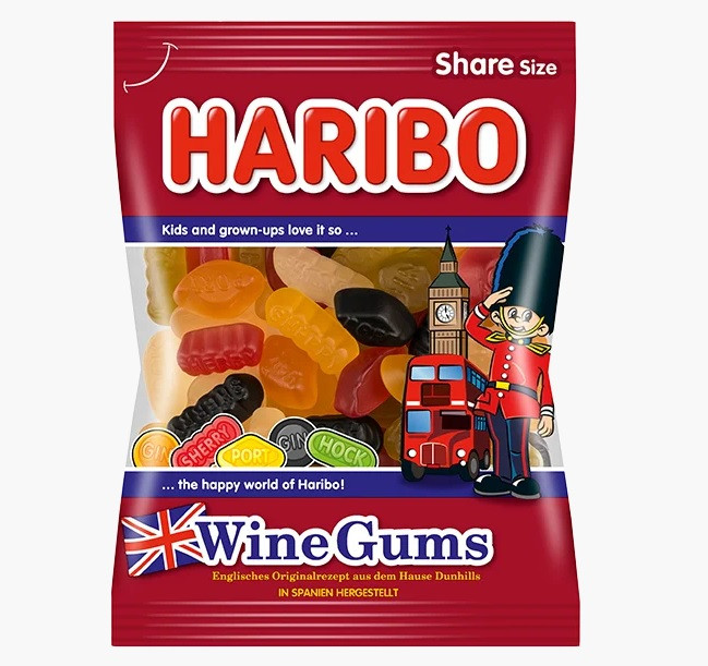 Желейні цукерки Винні Haribo Wine Gums 200 г Німеччина