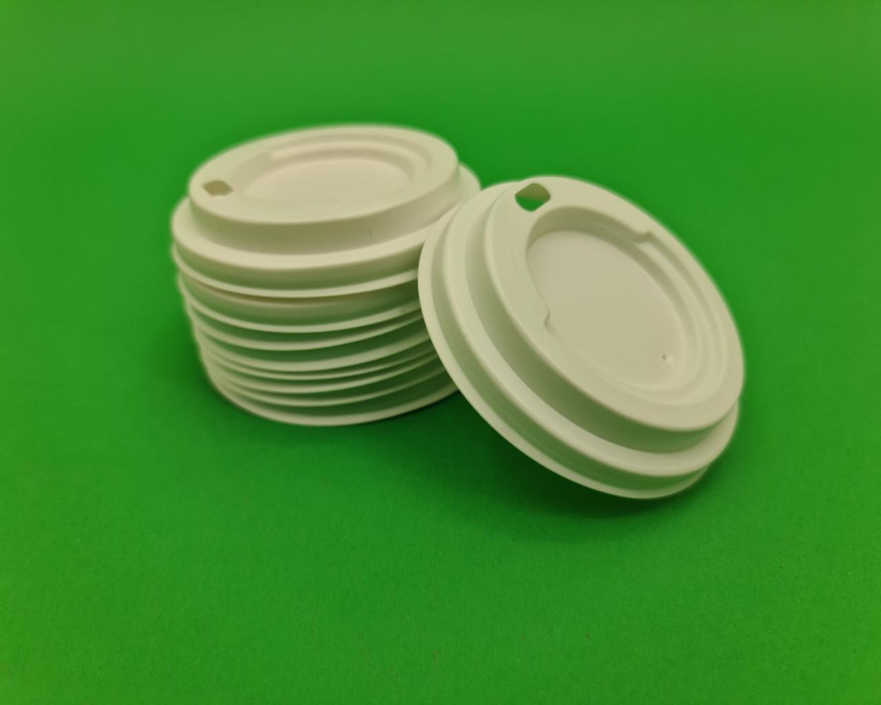 Кришка на стакан паперовий Ф71 (гар) біла Харків (100 шт), фото 1