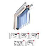 Віконний/припливний клапан,провітрювач ПО-400/ (Біло-коричневий), фото 4