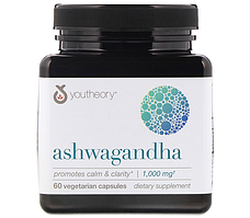 Ashwagandha 1000 mg Youtheory, 60 капсул