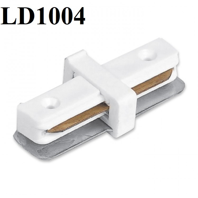 Конектор Feron LD1004 прямий для вбудованого шинопроводу білий