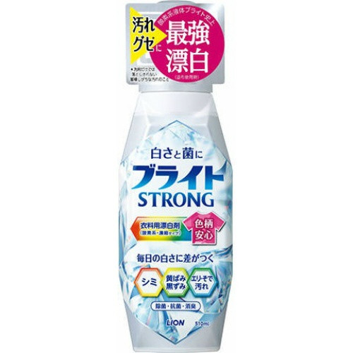 Lion Bright Strong Кисневий відбілювач для кольорової білизни антибактеріальний, сушка в приміщенні, 510 мл