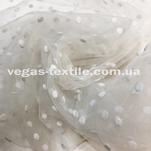 Сітка Флок Горох 0.2 см Білий