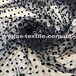 Сітка Флок Горох 0.2 см Темно-синій