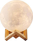 Нічник на пульті управління Місяць Лампа Світильник настільний дитячий 3D Moon Light Lamp 15 см з акумулятором, фото 8