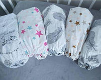 Простинь на резинці в кругле ліжечко, фото 2