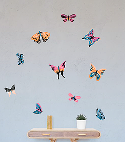 Набір декоративних наклейок на стіни Різнобарвні метелики, 20 шт.