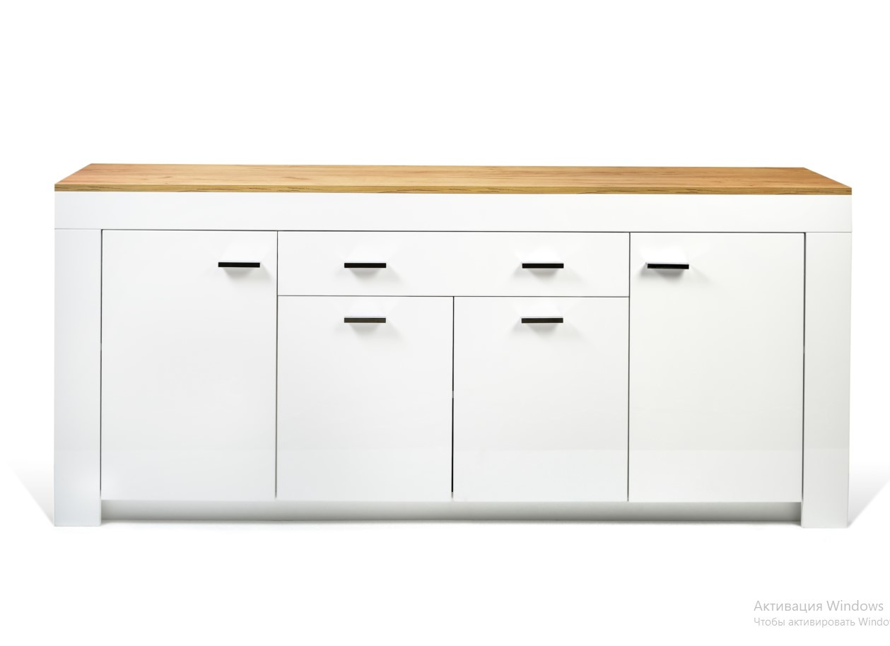 Комод Лемберг W1900 Embawood білий + дуб сонома