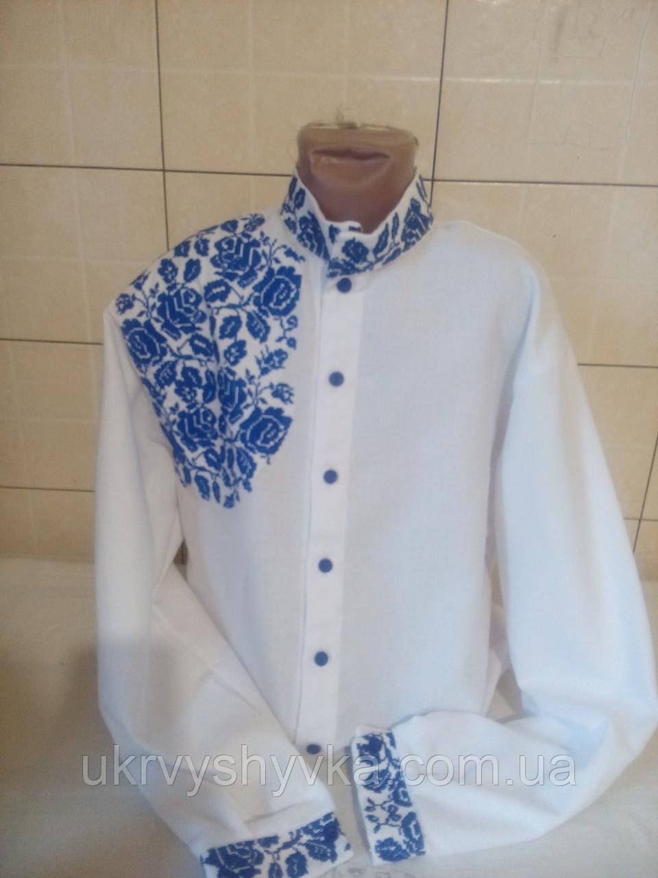 Сучасна сорочка "Мелодія" синя, фото 1