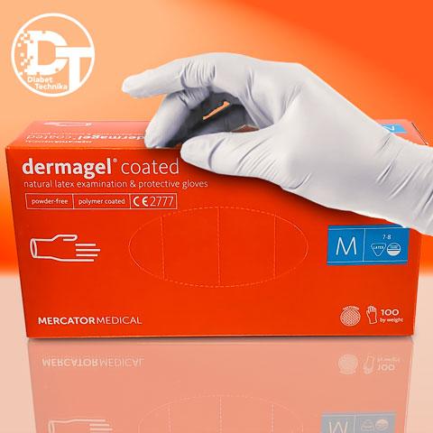 Рукавички Латексні Dermagel Coated (M) 100 шт