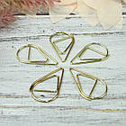 Скрепка маленька 15*25мм золото 10шт SKR004, фото 2