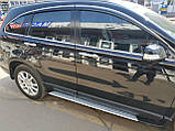 Дефлектори вікон із хром молдингом, вітровики Honda CR-V 2007-2012 (Autoclover D955), фото 9