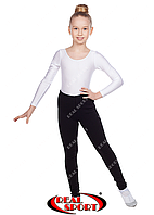 Дитячі лосини для гімнастики чорні GM040055 (бавовна, р-р 1-4, зріст 104-152 см)