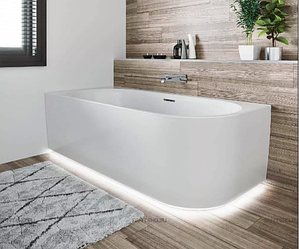 Ванна пристінна акрилова Riho Desire Corner LED R 184х84 см