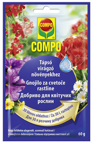 Добриво тривалої дії для квітучих рослин 60 г, Compo, фото 2