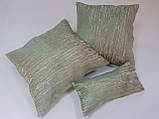 Комплект подушок Вензель великий, 3 шт. бірюзово-салатові, фото 5
