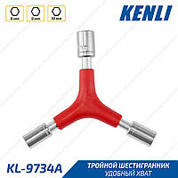 Kenli KL-9734A Ключ тройной шестигранник Y-образный