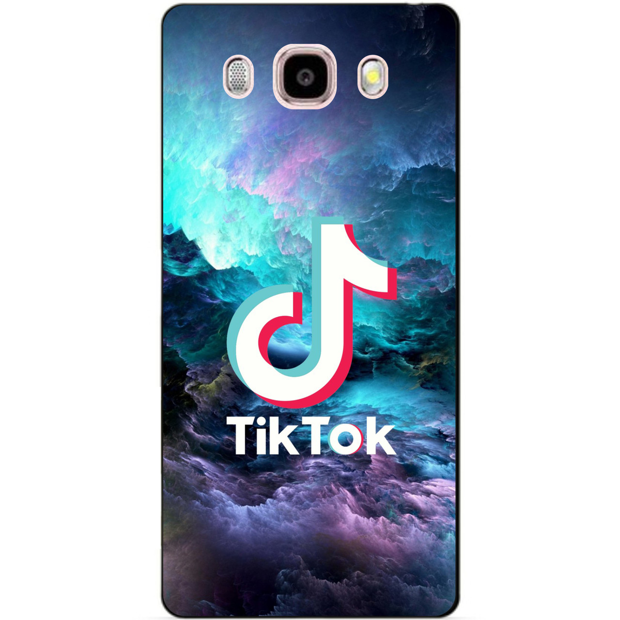 Силіконовий бампер чохол для Samsung J5 2016 Galaxy J510 з малюнком Tik Tok