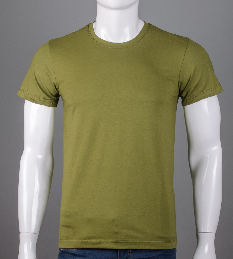 Футболка чоловіча Однотонна Хакі 2300м, XL (1шт)
