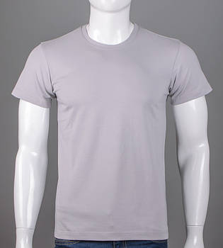 Футболка чоловіча Однотонна Світло-сірий 2300м, M (1шт)