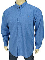 Турецька чоловіча сорочка синього кольору Barcotti SB0285-30 D великого розміру