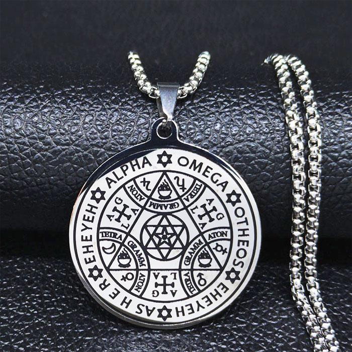 Кулон зі сталі Магічний Пантакль, фото 1