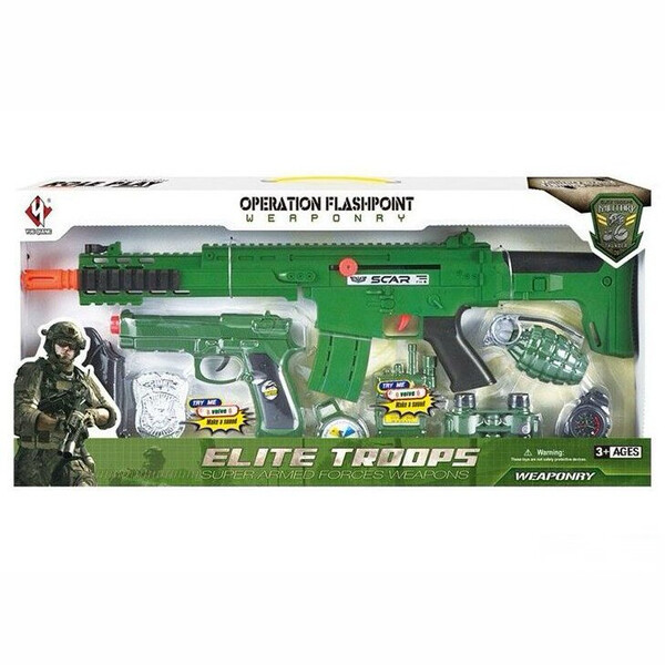 Автомат игрушечный военный детский набор игровой для мальчиков с пистолетом (57359)